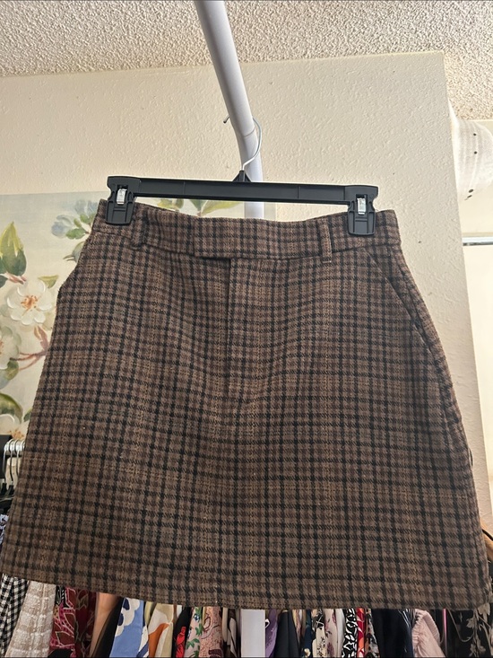 Blu Pepper Dresses & Skirts - Blu Pepper Brown Plaid Mini Skirt